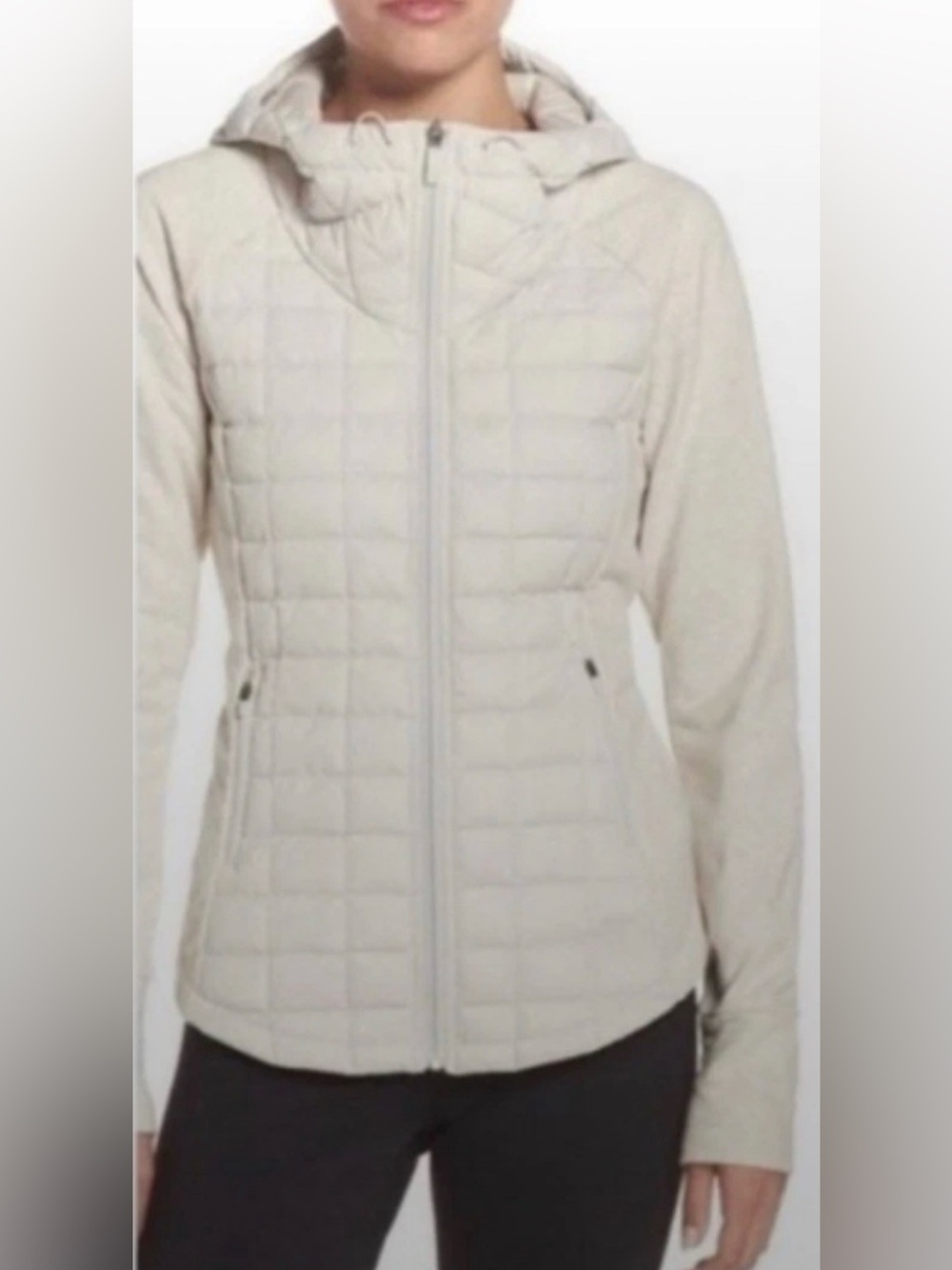 The North Face Thermoball Hybrid Jacket White Hooded Zip Women’s XS